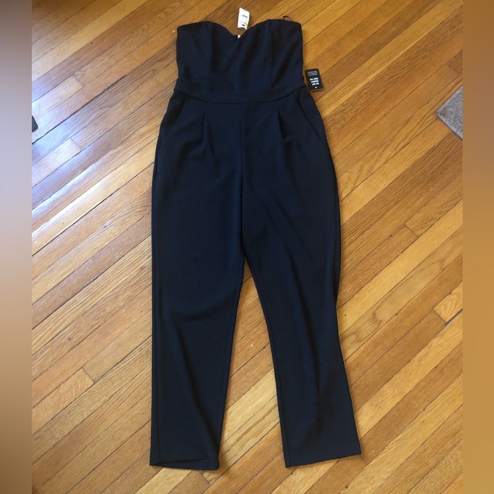 Express Strapless Black Jumpsuit